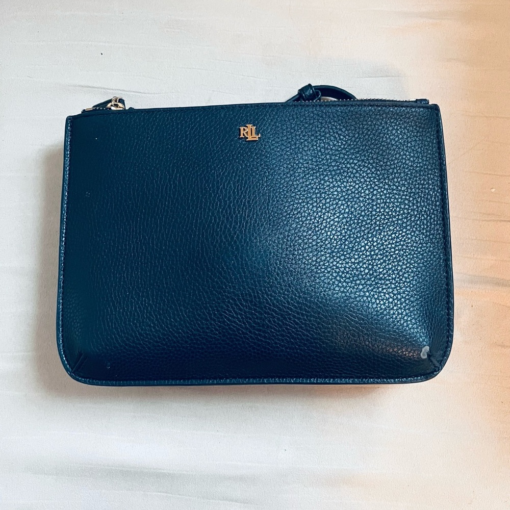 Ralph Lauren Dark Blue Leather Crossbody